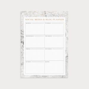 Social Media & Blog Planner