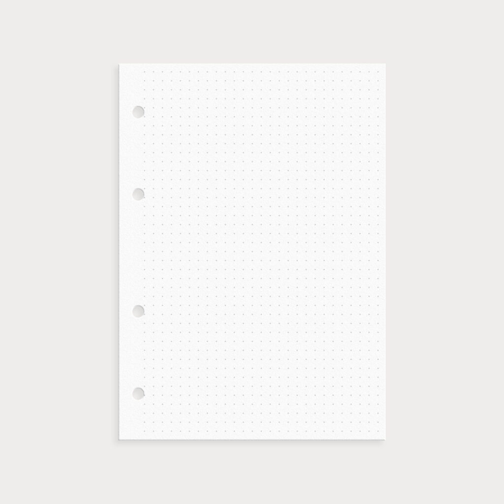 Notizseiten Gepunktet für Bullet Journal