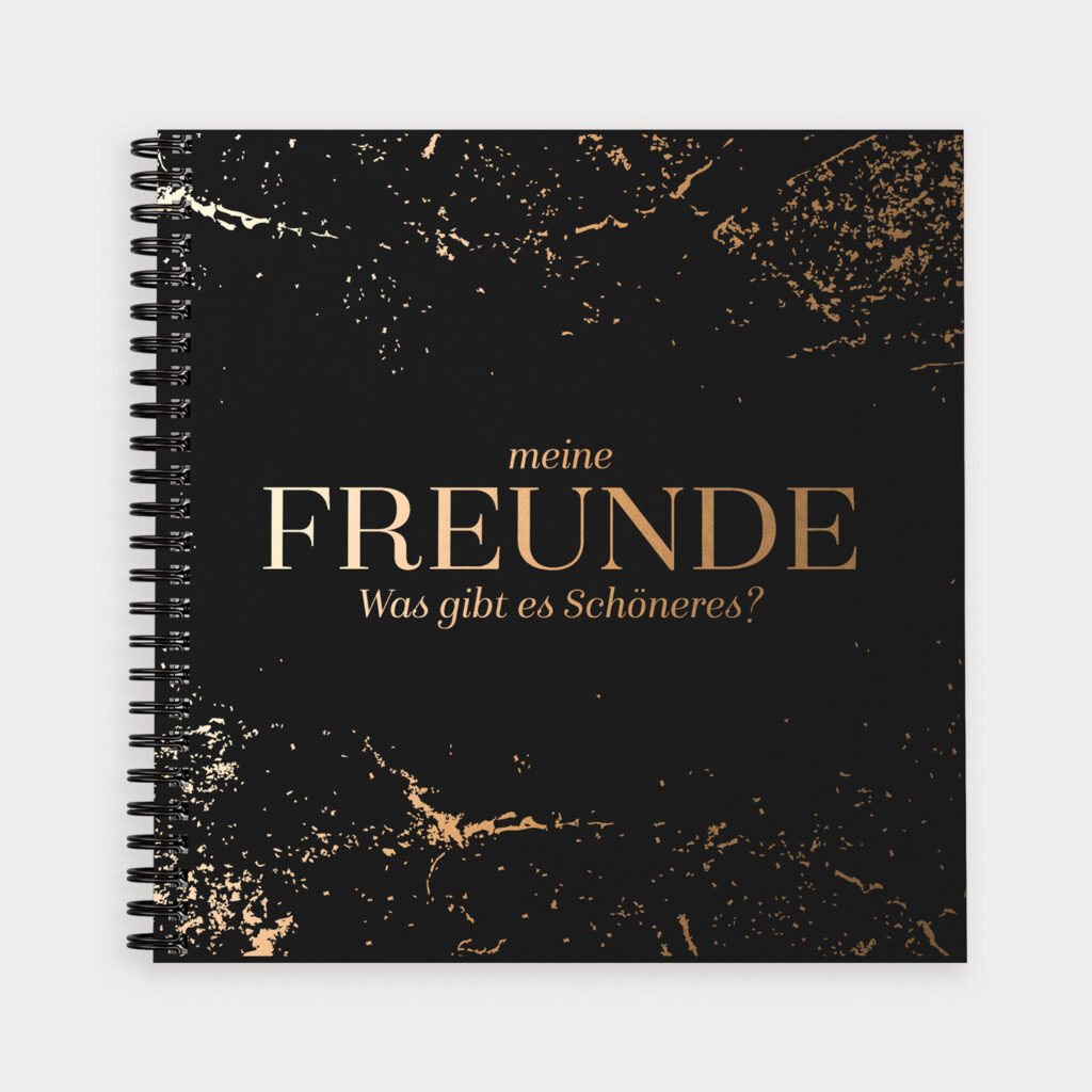 Freundebuch für Erwachsene in verschiedenen Designs nuts & golden