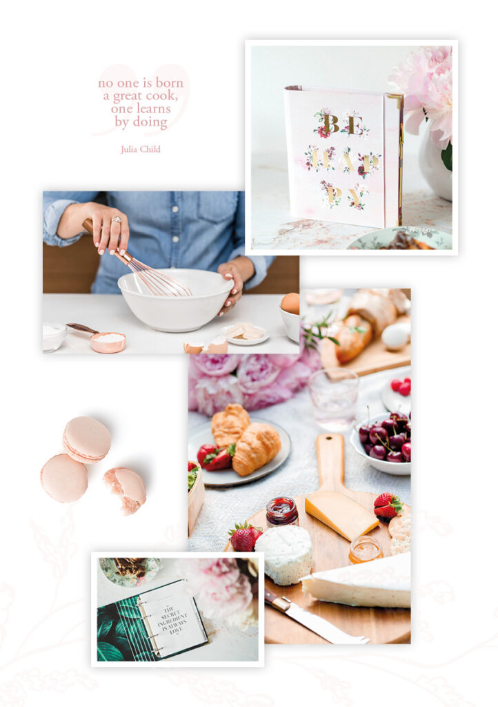 Collage mit Bildern vom Produkt und aus der Küche