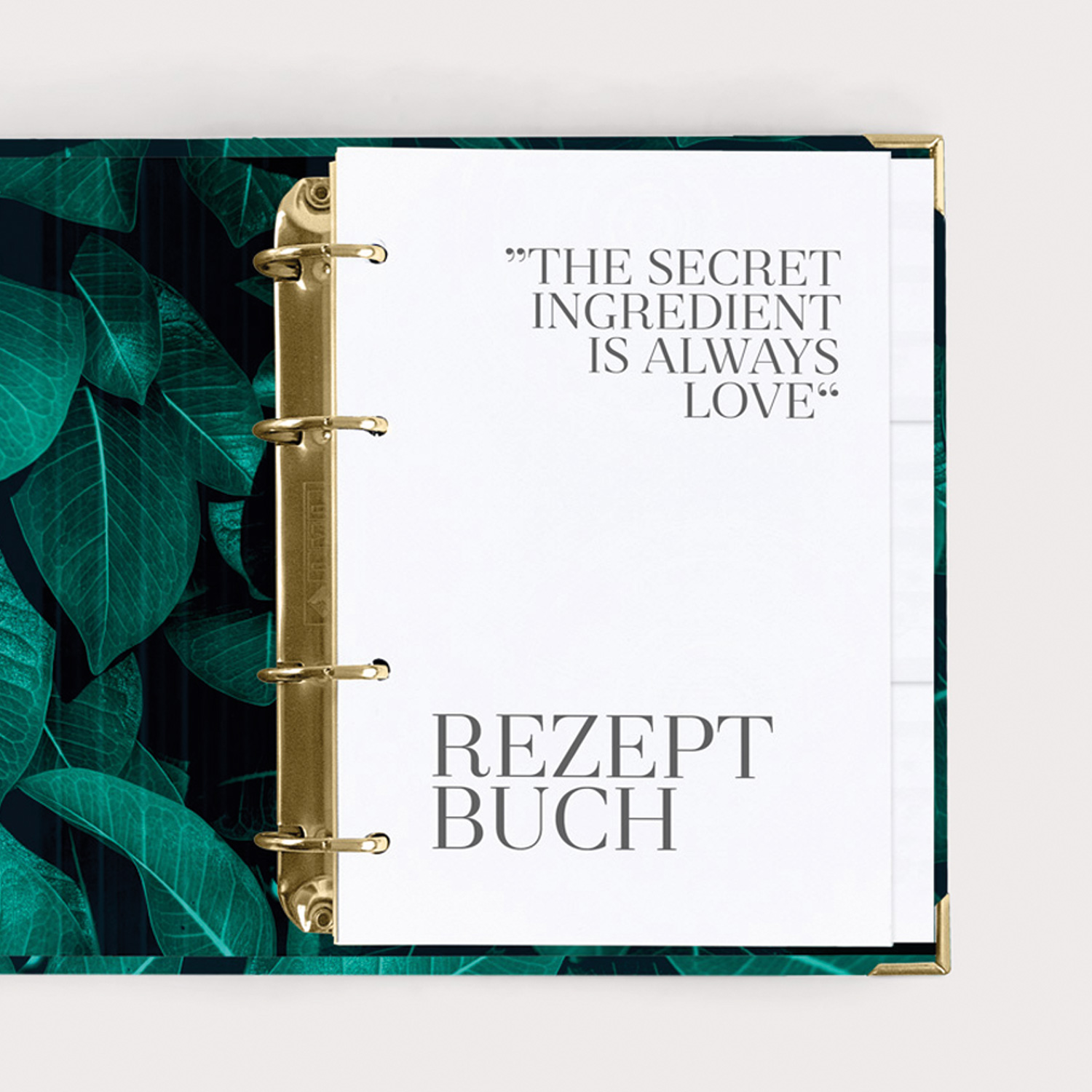 Kochbuch Selbst Gestalten Mit Dem Cover Greenery Plant Nuts Golden