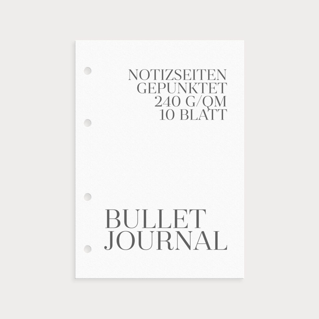Notizseiten Bullet Journal gepunktet 20er Set 120g/qm