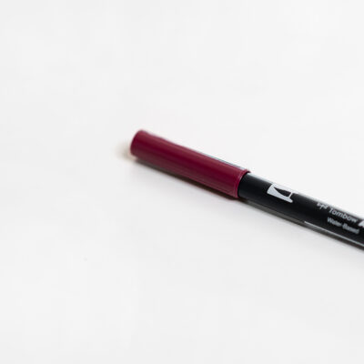 Tombow Brush Pen Port Red mit Doppelspitze