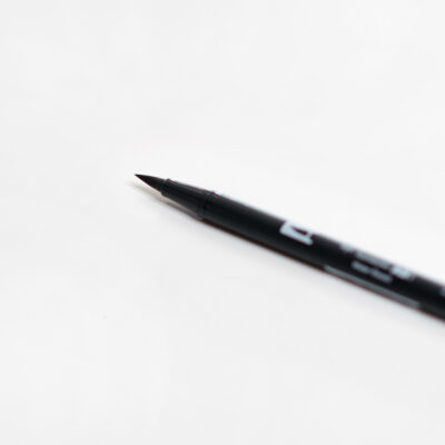 tombow black brush pen