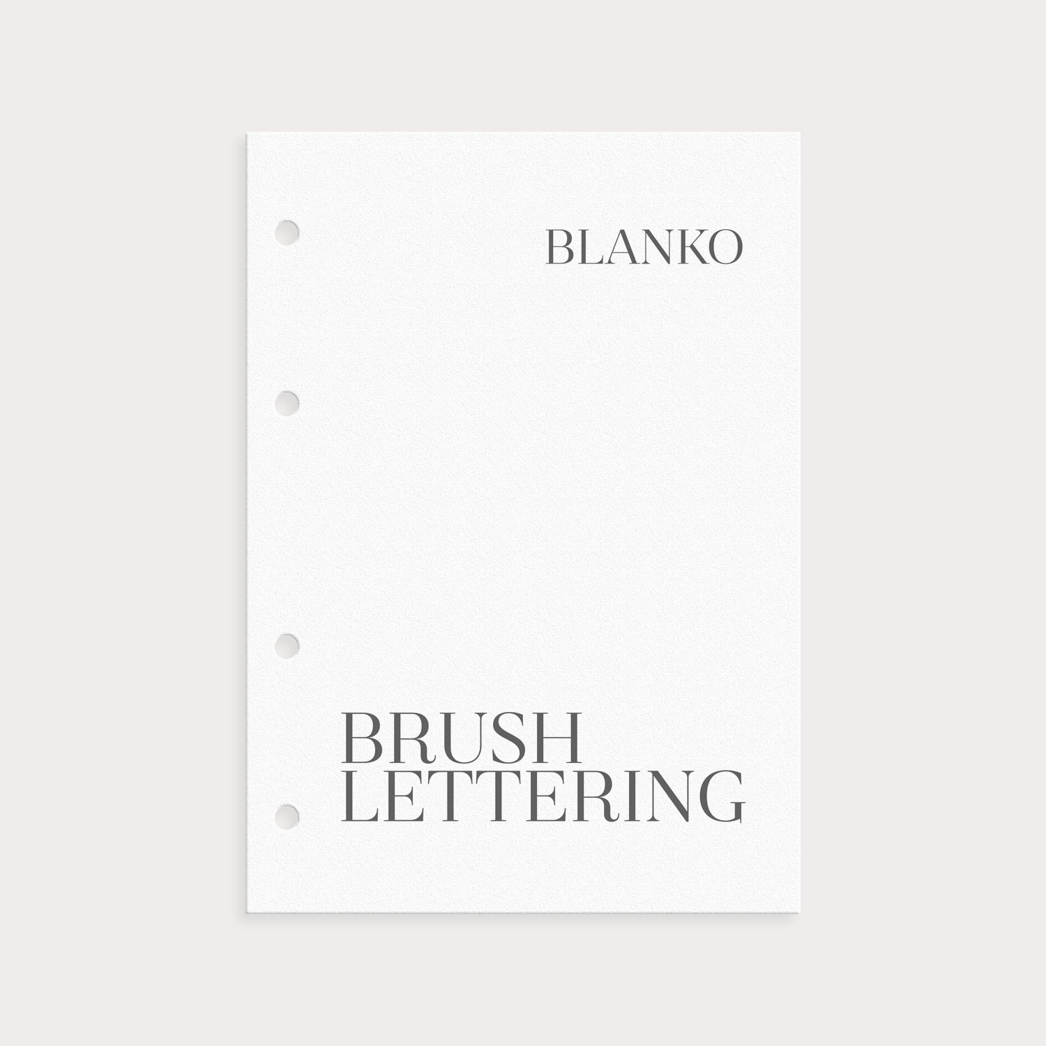 Brushlettering Blanko Papier zum Üben