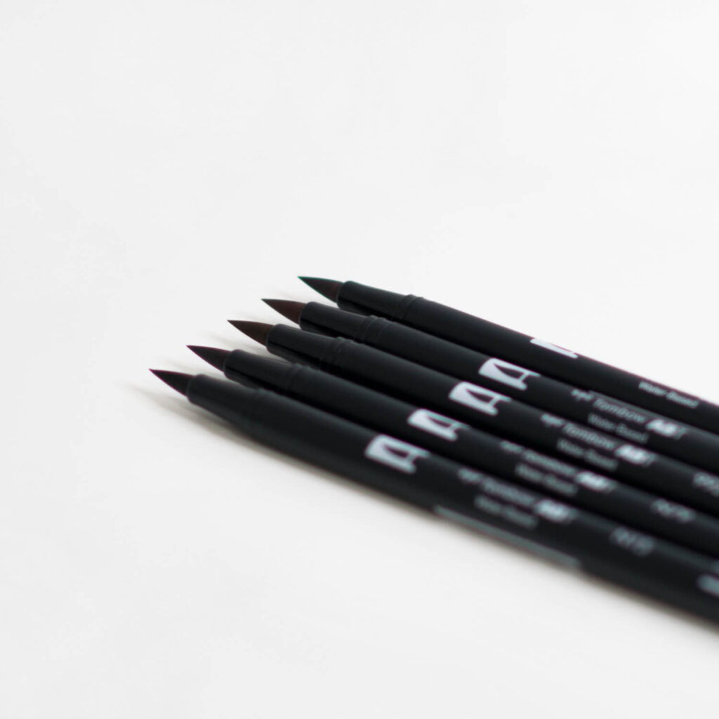 tombow black brush pen