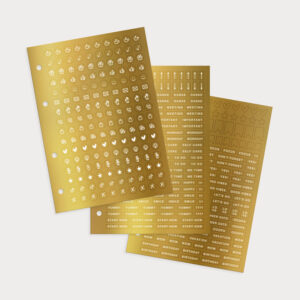 41 Smiley Sticker mit goldfarbenen Rand Verzierung Aufkleber für Geschenke  Karten zum Basteln Spielen