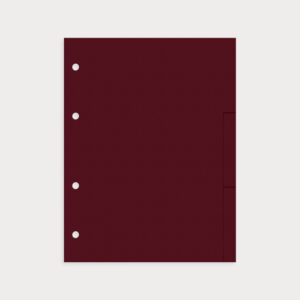 Register 9er Set blanko burgund