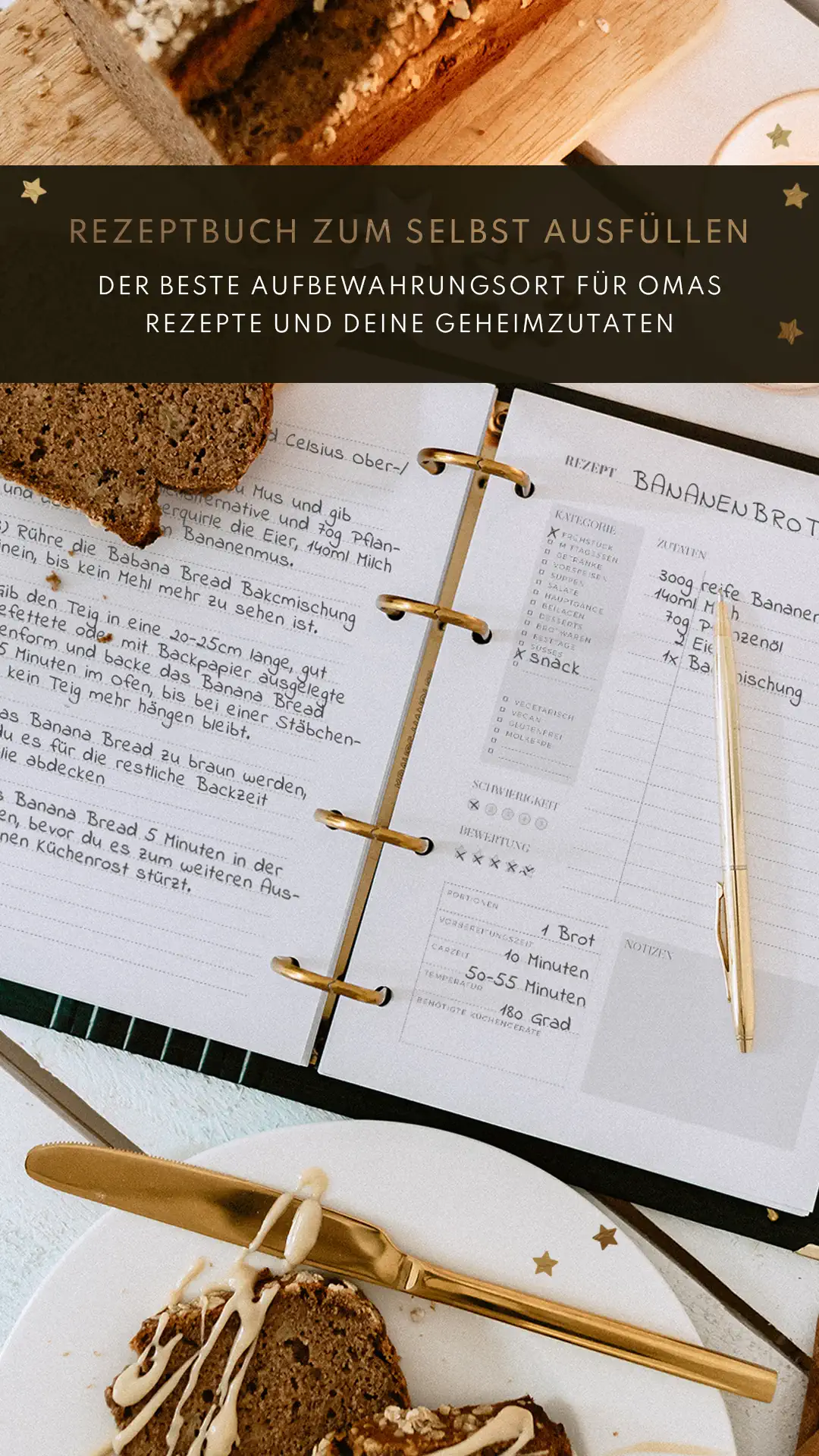 Rezeptbuch zum Selberschreiben Bananenbrot Rezeptbuch zum Selberschreiben Bananenbrot