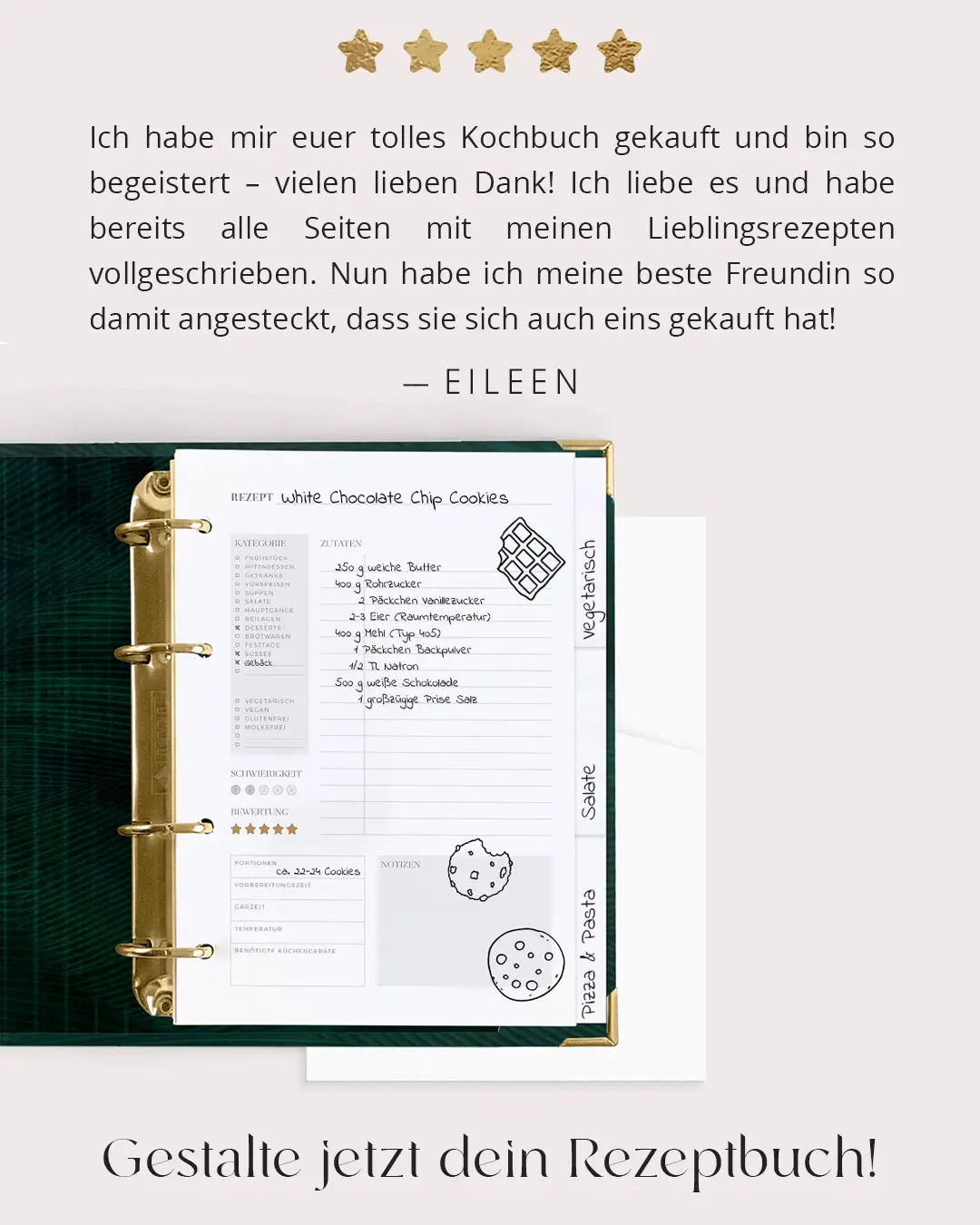 Rezeptbuch zum Selberschreiben Rezension Rezeptbuch zum Selberschreiben Rezension
